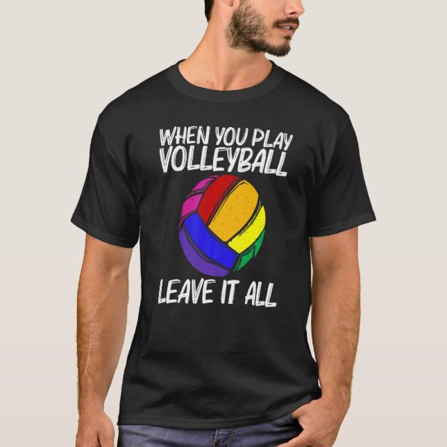 Volleyball For Men Women Volleyball Sport Player   T-Shirt (Front)