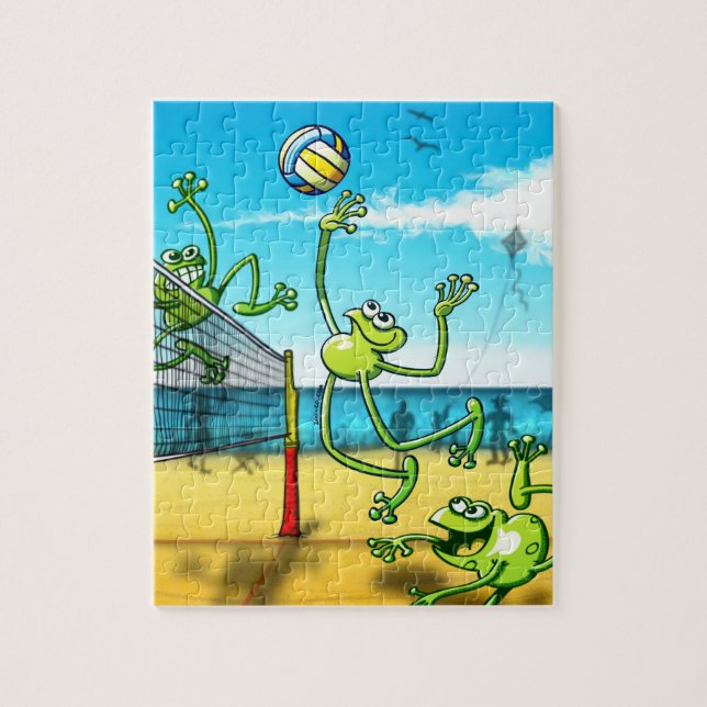 Volleyball Frog Jigsaw Puzzle (Vertical)