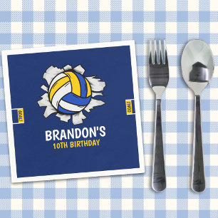 Volleyball Fun Birthday Boy Napkin