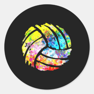 Volleyball Fun gifts for dad mum player coach  Classic Round Sticker