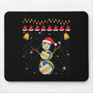 Volleyball Funny Snowman Christmas Ornament Xmas K Mouse Pad