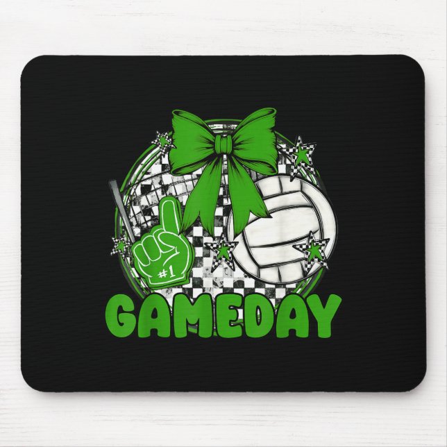 Volleyball Game Day Retro Girls Volleyball Mom Che Mouse Pad (Front)