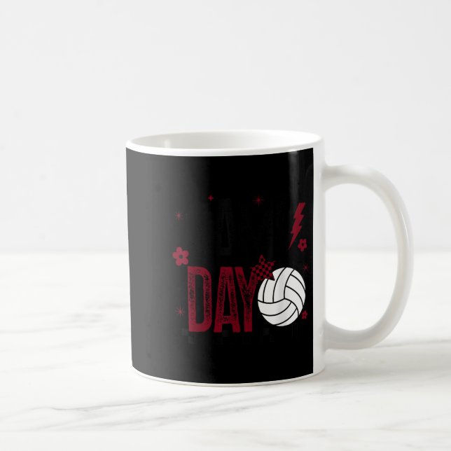 Volleyball Game Day Retro Girls Volleyball Mom Mar Coffee Mug (Right)