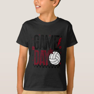 Volleyball Game Day Retro Girls Volleyball Mom Mar T-Shirt