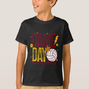 Volleyball Game Day Retro Girls Volleyball Mom Mar T-Shirt