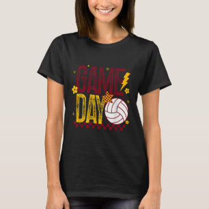 Volleyball Game Day Retro Girls Volleyball Mom Mar T-Shirt