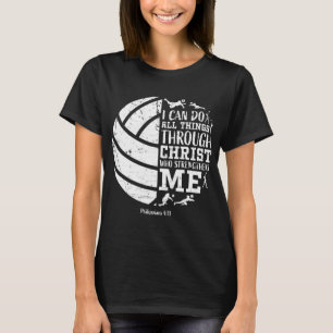 Volleyball Gifts Teen Girls Women Men Boy Christia T-Shirt