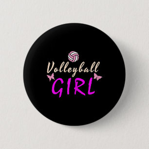 Volleyball Girl  6 Cm Round Badge