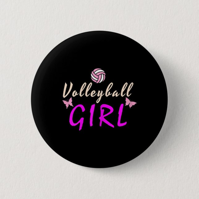 Volleyball Girl  6 Cm Round Badge (Front)