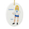Volleyball Girl Blonde Blue & White