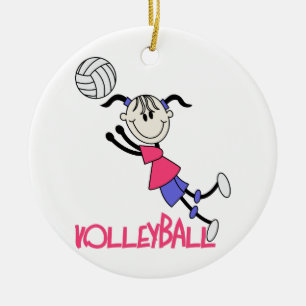 Volleyball Girl Ceramic Ornament