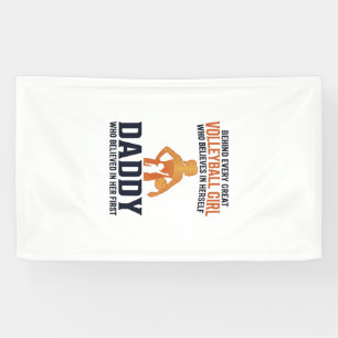 Volleyball Girl Daddy Vintage Engraving Shirt Desi Banner