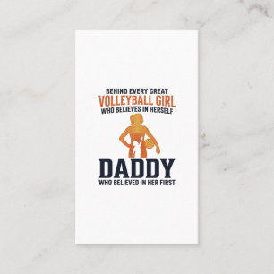 Volleyball Girl Daddy Vintage Engraving Shirt Desi Business Card