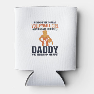 Volleyball Girl Daddy Vintage Engraving Shirt Desi Can Cooler