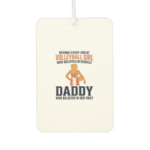 Volleyball Girl Daddy Vintage Engraving Shirt Desi Car Air Freshener