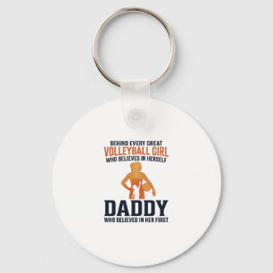 Volleyball Girl Daddy Vintage Engraving Shirt Desi Key Ring