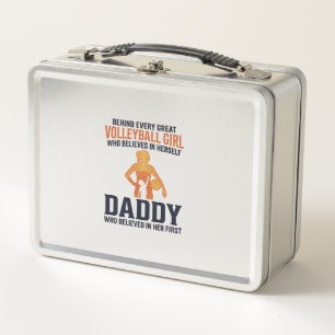 Volleyball Girl Daddy Vintage Engraving Shirt Desi Metal Lunch Box