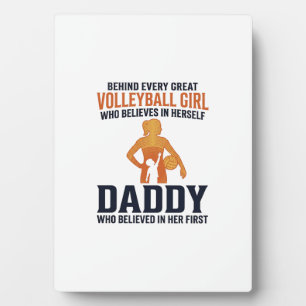 Volleyball Girl Daddy Vintage Engraving Shirt Desi Plaque