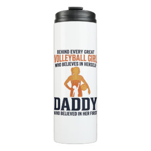 Volleyball Girl Daddy Vintage Engraving Shirt Desi Thermal Tumbler