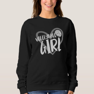 Volleyball Girl Heart  1 Sweatshirt