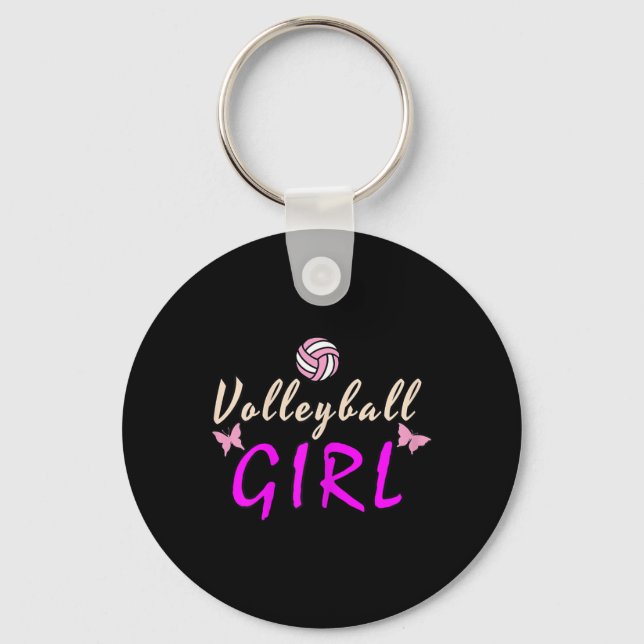 Volleyball Girl  Key Ring (Front)