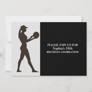 Volleyball Girl Player Birthday Party    Invitation