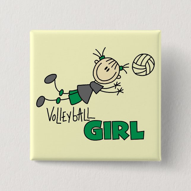 Volleyball Girl Tshirts and Gifts 15 Cm Square Badge (Front)