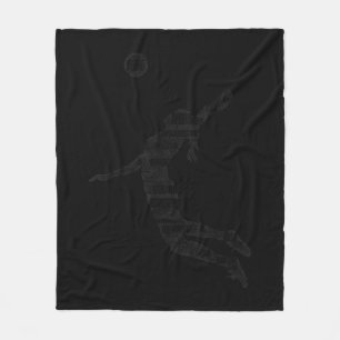 Volleyball Girl Women Youth Player 6 Fleece Blanket