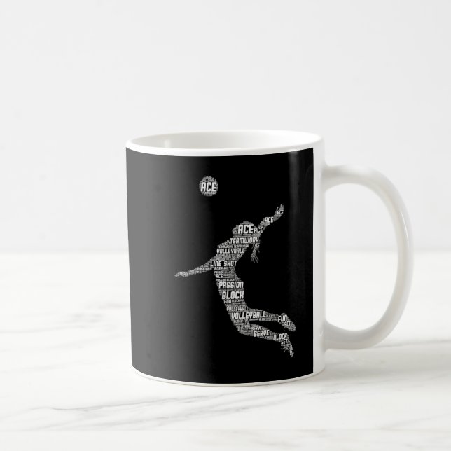 Volleyball Girl Women Youth Player  Coffee Mug (Right)