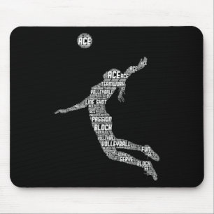 Volleyball Girl Women Youth Player Mouse Pad