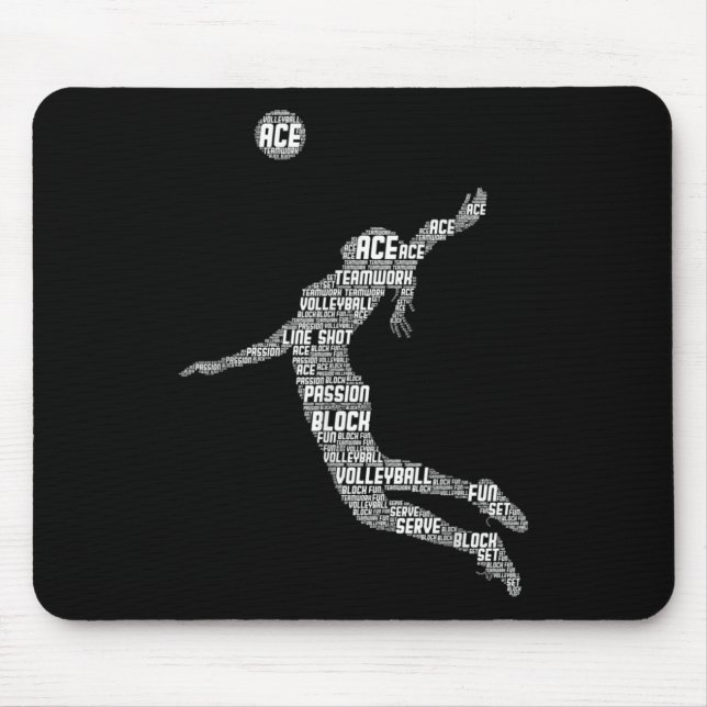 Volleyball Girl Women Youth Player  Mouse Pad (Front)