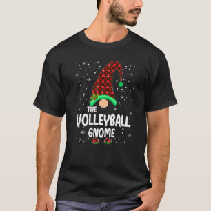 Volleyball Gnome Buffalo Plaid Matching Family Chr T-Shirt