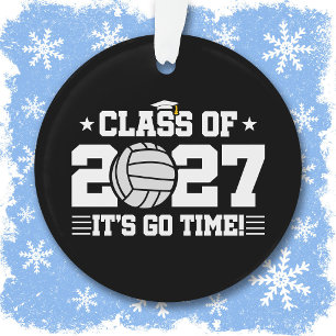 Volleyball Graduation Go Time Senior Class of 2027 Ornament