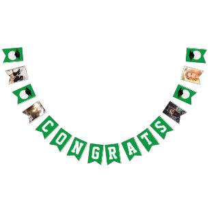 Volleyball Graduation Sports Green Bunting