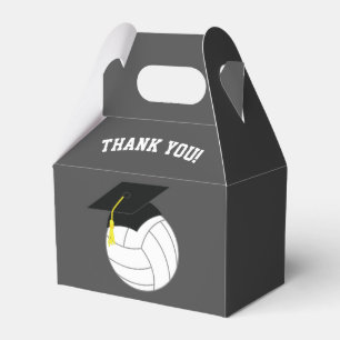 Volleyball Graduation Sports Grey Favour Box