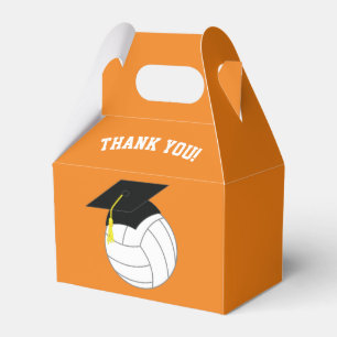 Volleyball Graduation Sports Orange Favour Box