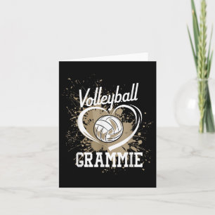Volleyball Grammie Heart Volleyball Player  Card