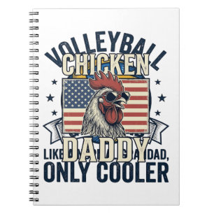 Volleyball Grandad Vintage Funny Shirt Design_1 Notebook