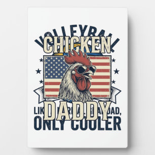 Volleyball Grandad Vintage Funny Shirt Design_1 Plaque