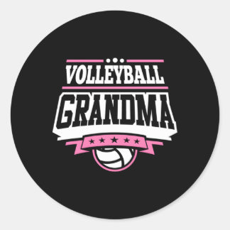Volleyball Grandma Classic Round Sticker