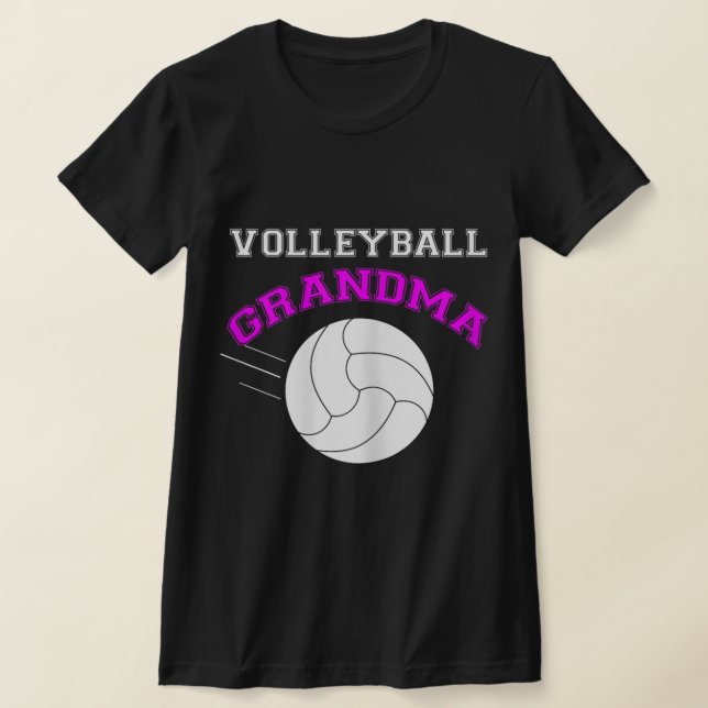 Volleyball Grandma  Support T-Shirt (Laydown)