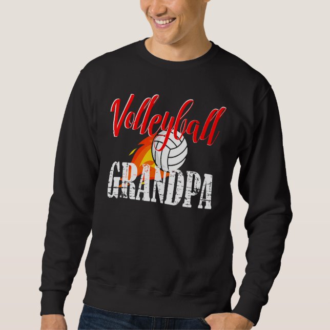 Volleyball Grandpa Volleyball   Sweatshirt (Front)