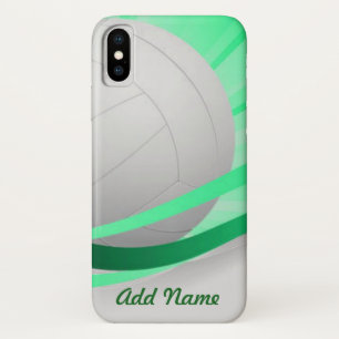 Volleyball Green Customise Personalise iPhone X Case