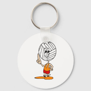 Volleyball Head Key Ring