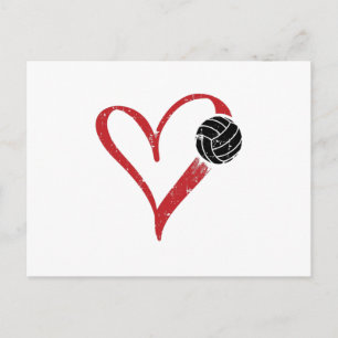 Volleyball Heart   Player Coach Team Gifts Postcard