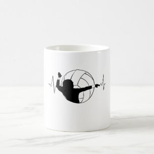 Volleyball Heartbeat Coffee Mug