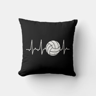 Volleyball Heartbeat Cute Fun Cushion