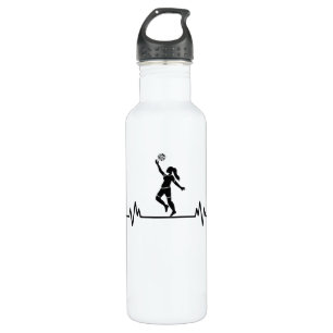 Volleyball Heartbeat Funny Volleyball Sport Gift 710 Ml Water Bottle
