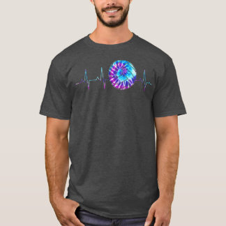 Volleyball Heartbeat Tie Dye Purple Blue n Girls G T-Shirt