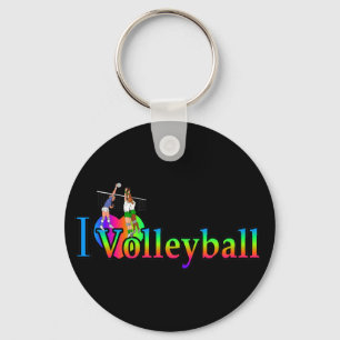 volleyball i heart key ring